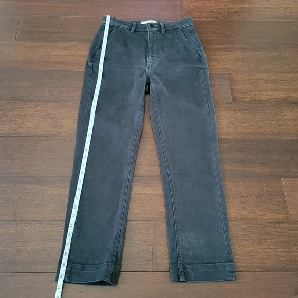 Everlane The Slim-Leg Crop High-Rise Denim Jeans Washed Black Women's Size 2 - Picture 10 of 10
